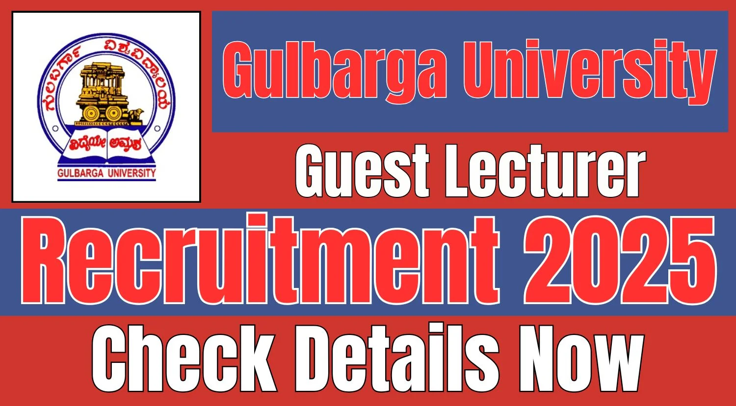 Gulbarga University Recruitment 2025 Apply for Guest Lecturer Posts