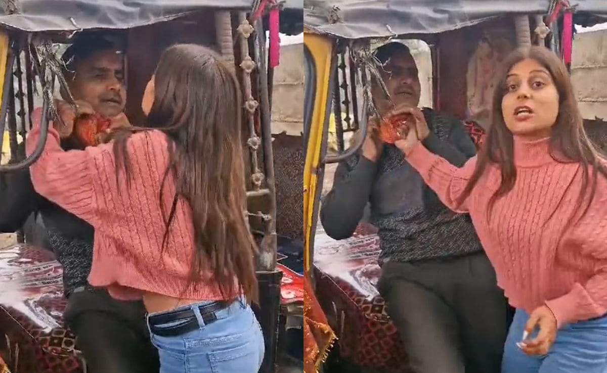 ऑटो ड्राइवर ने मांगा किराया तो लड़की ने सरेराह कर दी पिटाई, VIDEO भी कर दिया अपलोड