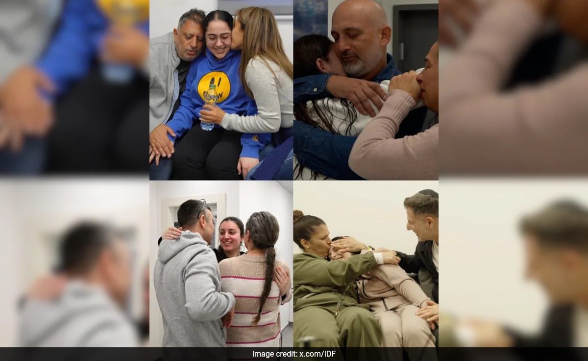 Video: Emotional Reunions As Hamas Returns 4 Israeli Hostages In Gaza Deal