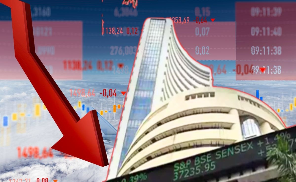 Stock Market Crash: शेयर बाजार में भारी गिरावट, सेंसेक्स 1400 अंक से अधिक फिसला, निफ्टी ने भी लगाया गोता